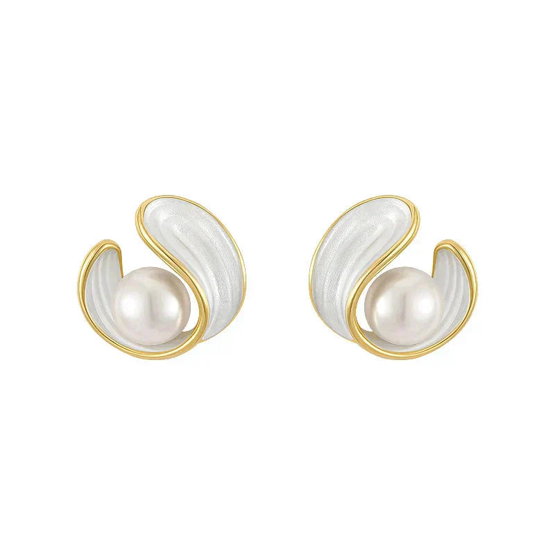 Lee - Valkoinen opaali korvakorut