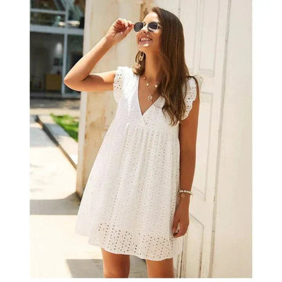Emily™ Valkoinen Ibiza-mekko