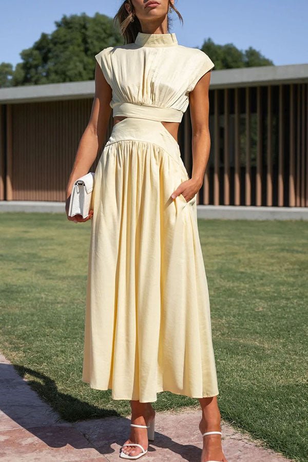 Quincy | Midi-mekko Leikkauksella ja Taskuilla