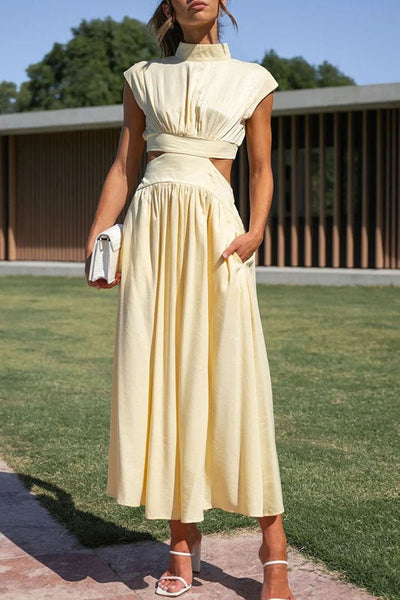 Quincy | Midi-mekko Leikkauksella ja Taskuilla