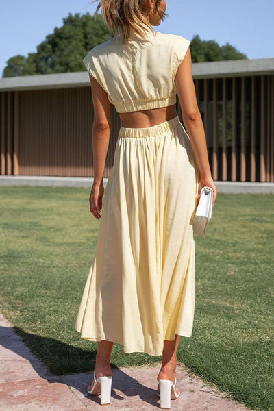 Quincy | Midi-mekko Leikkauksella ja Taskuilla